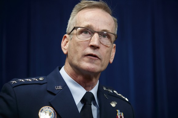 epa07130062 United States Northern Command and North American Aerospace Defense Command General Terrence John O&#039;Shaughnessy responds to a question from the news media during a joint press confere ...