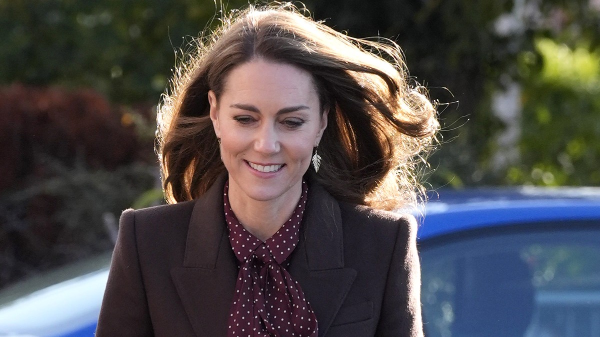 Britain's Kate, Princess of Wales, arrives to meet rescue workers and the families of those caught up in the Southport knife attack earlier this year in Southport, England, Thursday, Oct. 10, 202 ...