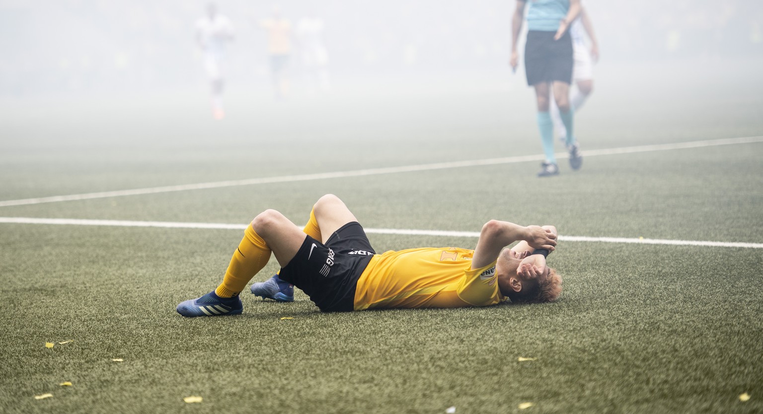 YBs Miralem Sulejmani reagiert im Schweizer Fussball Cupfinalspiel zwischen den Berner Young Boys und dem FC Zuerich, am Sonntag 27. Mai 2018, im Stade de Suisse in Bern. (KEYSTONE/Ennio Leanza)