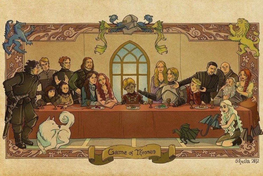 Das letzte Abendmahl, neu interpretiert bei Game of Thrones