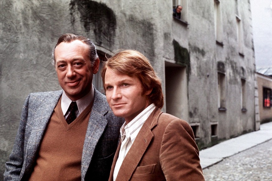 A picture dated August 1973 shows German actor Horst Tappert (L) with German actor Fritz Wepper in Germany. Tappert died on 13 December 2008 at the age of 85 in a hospital in Munich, as his wife Ursul ...