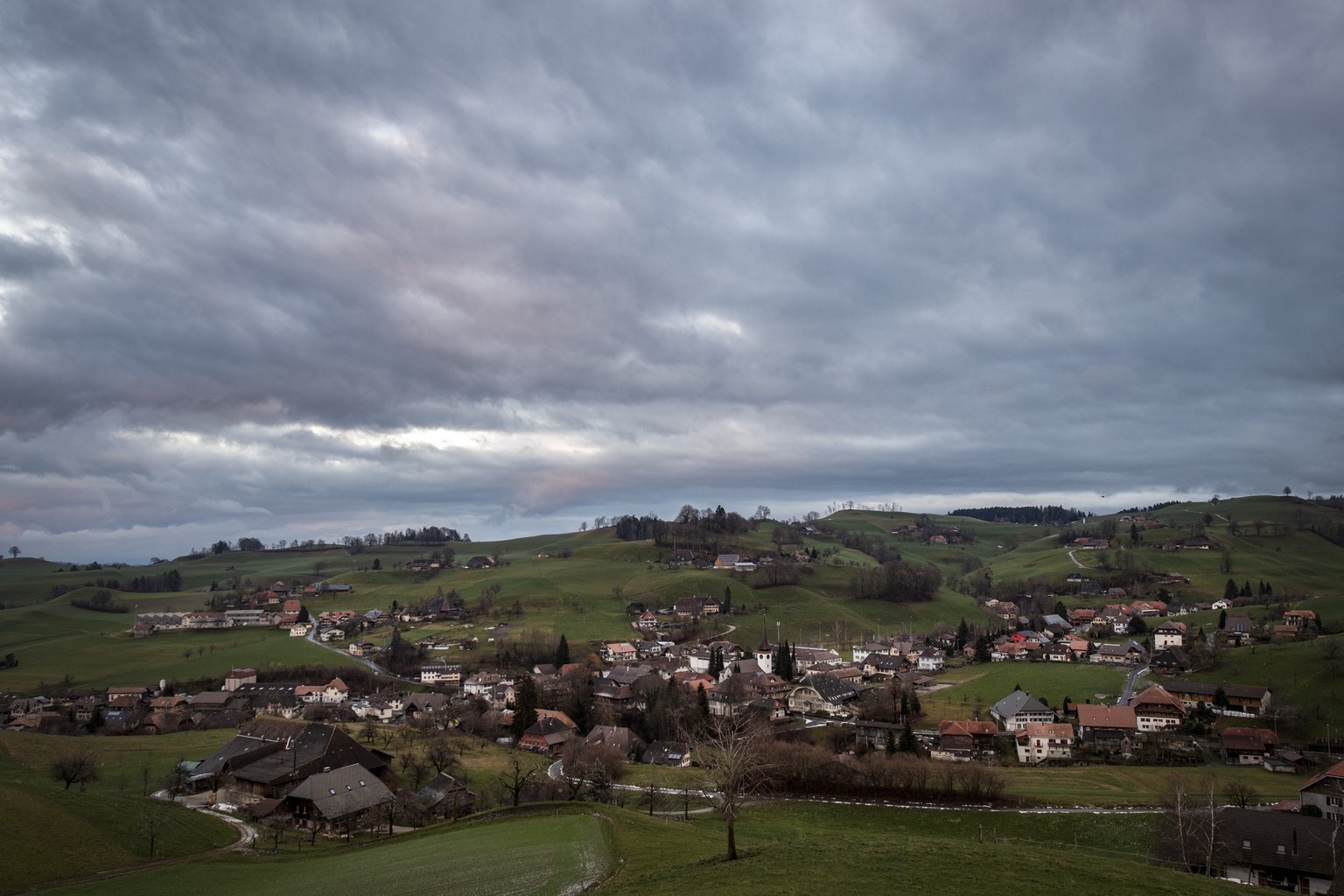 Das Dorf Eriswil, am Montag 17. Dezember 2018 in Eriswil. Foto: Marcel Bieri