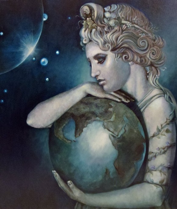 Die Urgöttin Gaia stellt in der griechischen Mythologie die personifizierte (Mutter) Erde dar.<br data-editable="remove">