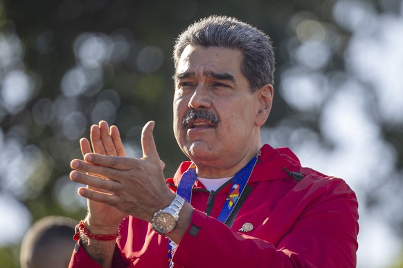 epa12622845 (FILE) - Venezuelan President Nicolas Maduro participates in an event commemorating Indigenous Resistance Day in Caracas, Venezuela, 12 October 2025 (reissued 03 January 2026). US Presiden ...