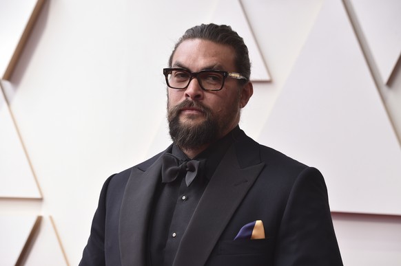 Jason Momoa arrives at the Oscars on Sunday, March 27, 2022, at the Dolby Theatre in Los Angeles. (Photo by Jordan Strauss/Invision/AP)
Jason Momoa