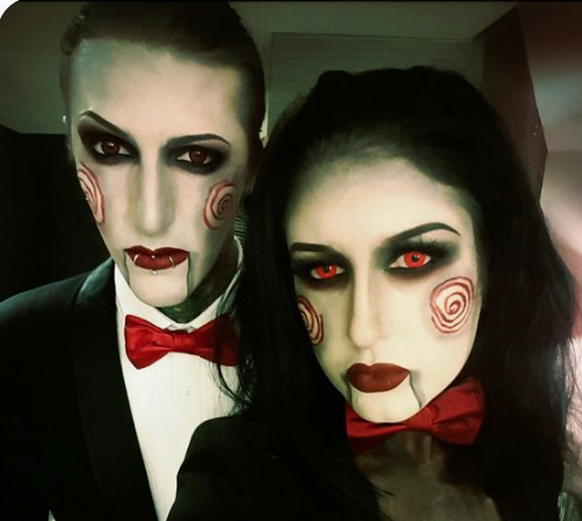 Jigsaw Halloween Make Up Look