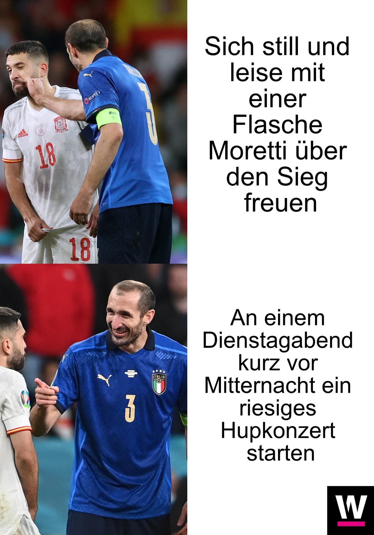 Memes zu Chiellini und Jordi Alba