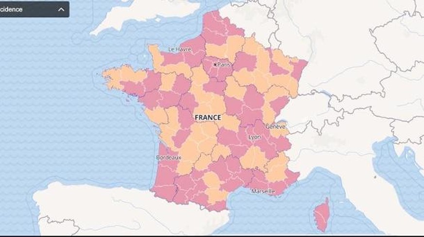Frankreichs Regierung meldet immer mehr Risikogebiete mit einem drastischen Anstieg der Corona-Neuinfektionen.