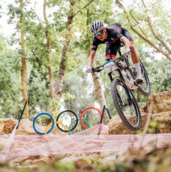Paris 2024 Olympics Picture by Zac Williams/SWpix.com - 25/07/2024 - Paris 2024 Olympics - Cycling: Mountain Bike - Elancourt Hill, Yvelines, France - Tom Pidcock of Great Britain during a training se ...