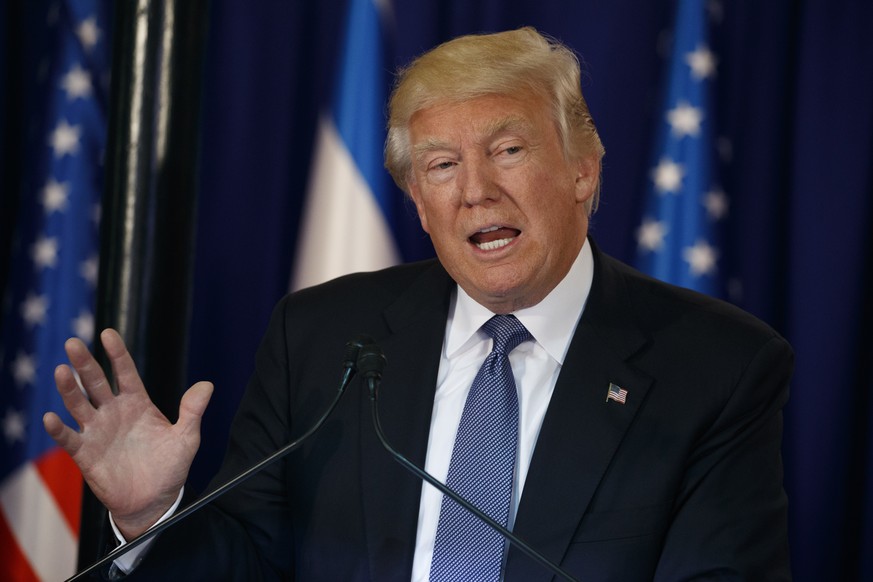FILE - In this May 22, 2017 file photo, President Donald Trump speaks in Jerusalem. Stepping back from a campaign promise, President Donald Trump, Thursday, June 1, 2017, decided not to move the U.S.  ...