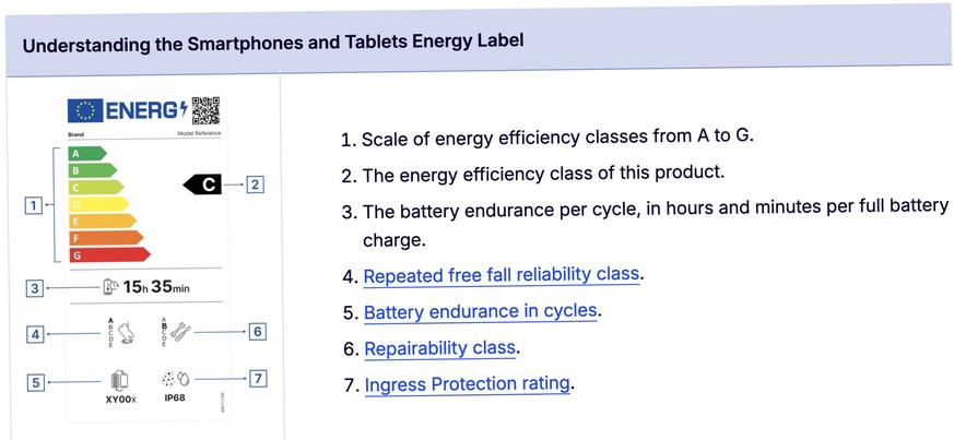 Neues EU-Energielabel für Smartphones und Tablets (19. Juni 2025)