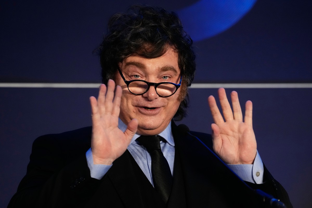 Argentina's President Javier Milei delivers a statement at the Organisation for Economic Co-operation and Development (OECD) headquarters, ahead of the ''Argentina Week'', an  ...