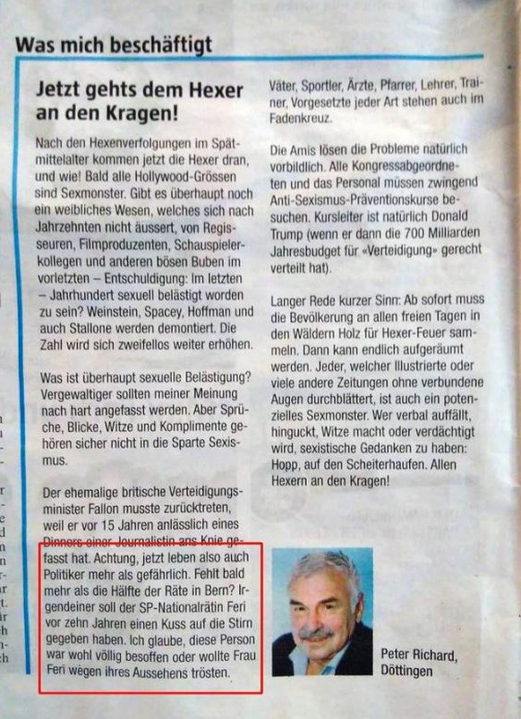 Richards Artikel in der "Botschaft"&nbsp;&nbsp;