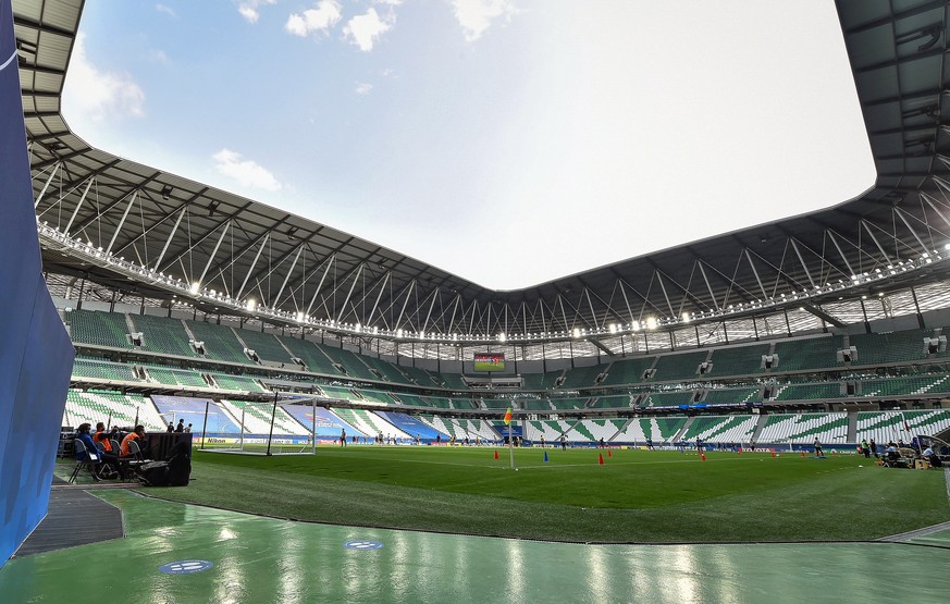 epa10253926 Photo taken on 30 November 2020 of the Education City Stadium in Al Rayyan before the AFC Champions League soccer match between FC Tokyo and Ulsan Hyundai. The 45,350- seater venue will ho ...