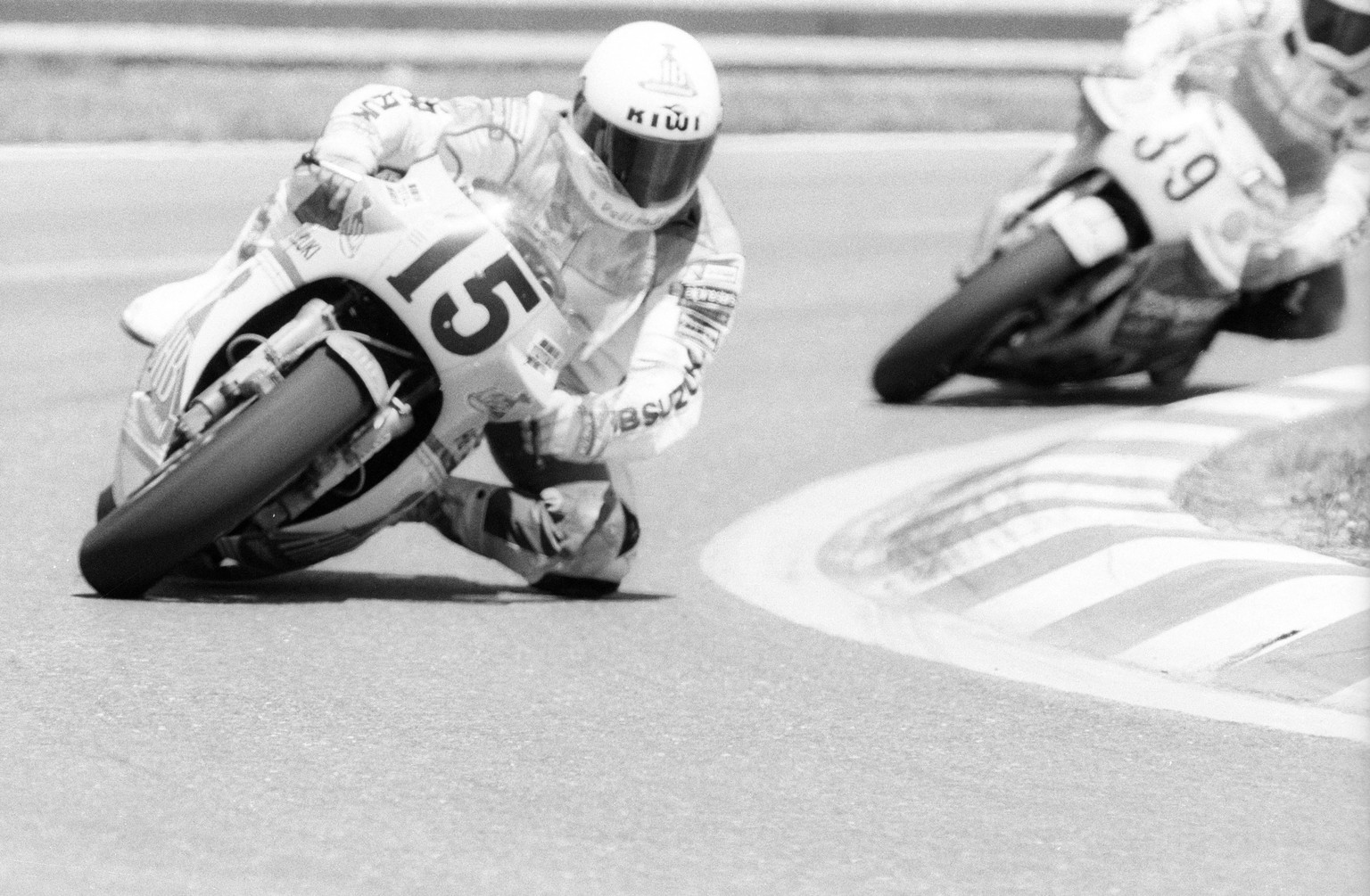 Bildnummer: 06805923 Datum: 08.07.1984 Copyright: imago/Ferdi Hartung
Sergio Pellandini (Italien); 3-B Herren Motorsport vneg xmk quer o0 Vsw Motorrad WM 1984 Spa Francorchamps o0 500er, 500ccm, 500-e ...