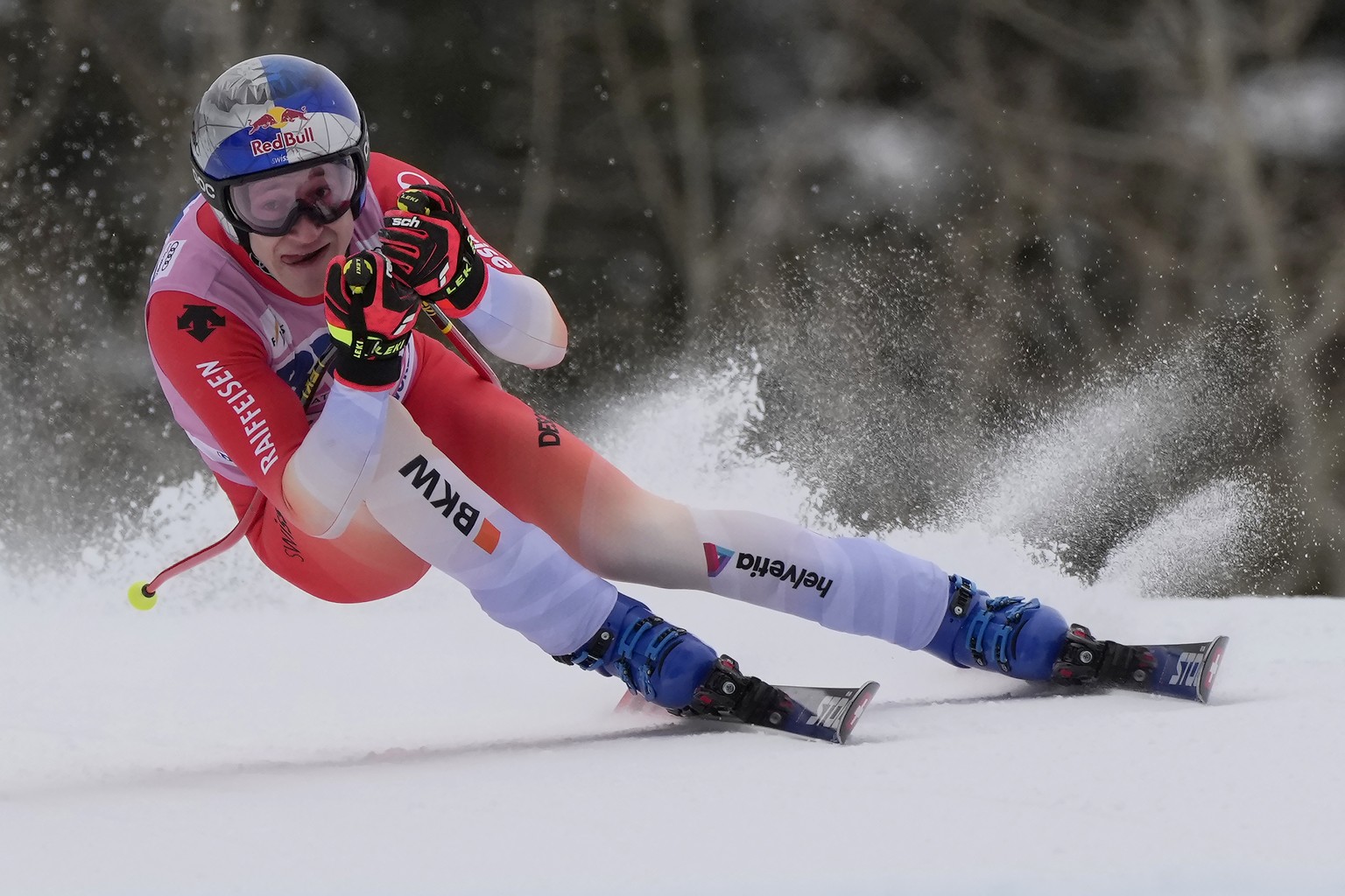 Switzerland&#039;s Marco Odermatt competes during a men&#039;s World Cup downhill skiing race Friday, March 3, 2023, in Aspen, Colo. (AP Photo/Robert F. Bukaty)
Marco Odermatt