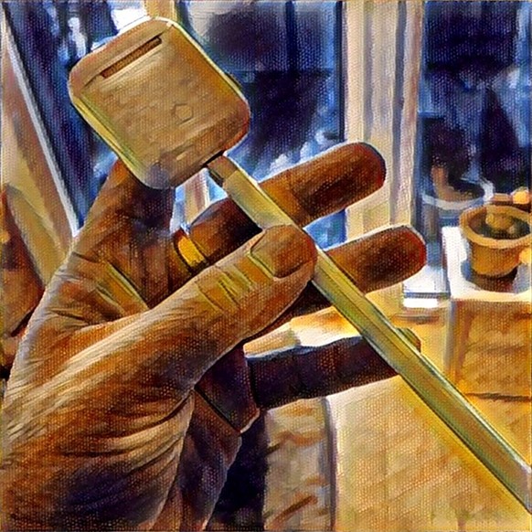 AirPods und EarPods von Apple, bearbeitet mit Foto-Filter-App Prisma