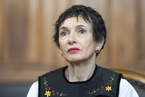 Marianne Binder-Keller, Mitte-AG, an der Sommersession der Eidgenoessischen Raete, am Donnerstag, 5. Juni 2025 im Staenderat in Bern. (KEYSTONE/Til Buergy)