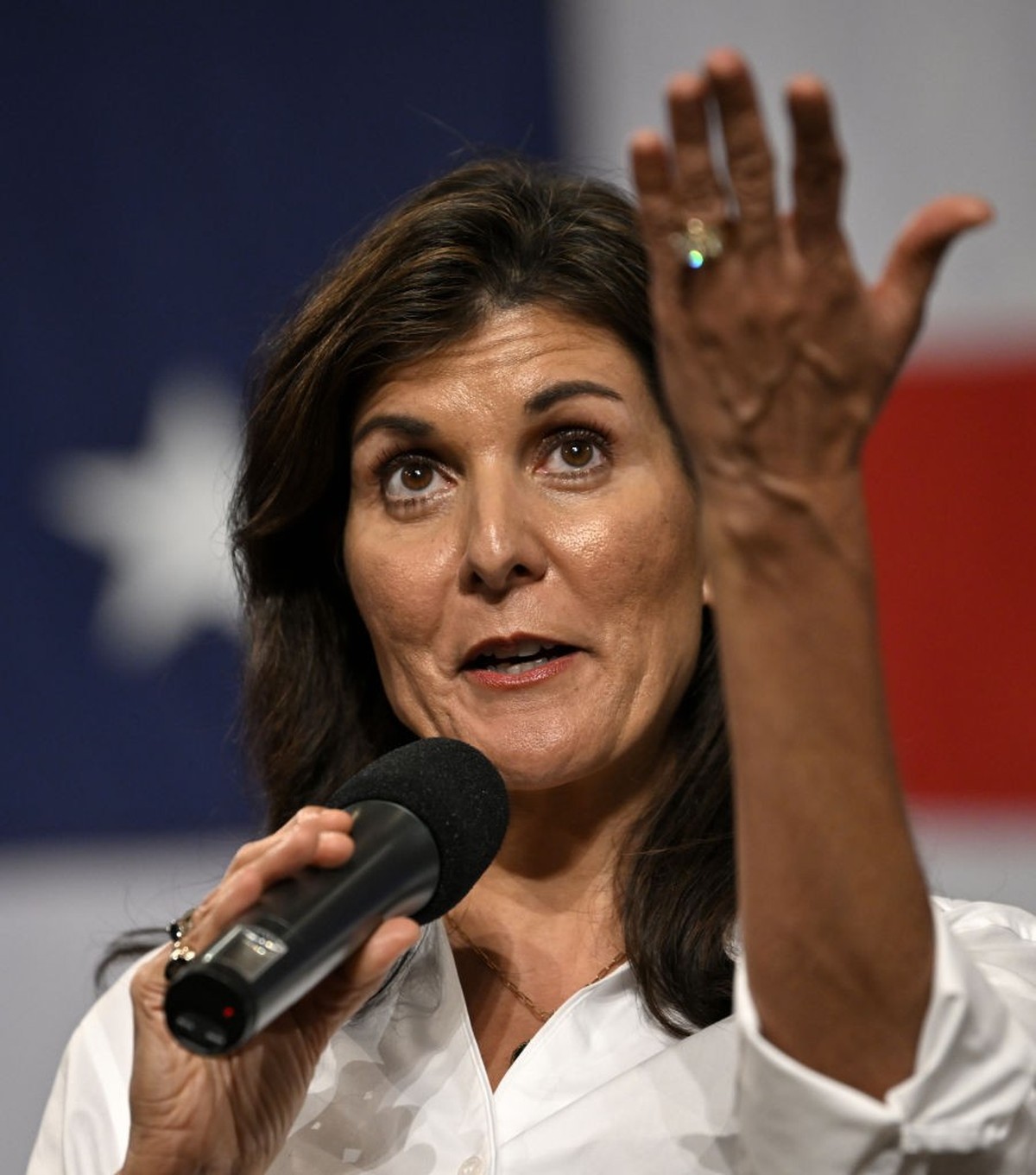 INDIAN LAND, SOUTH CAROLINA, UNITED STATES - AUGUST 28: Following a strong performance in the first Republican Presidential Debate, candidate Nikki Haley launches South Carolina swing and holds a town ...