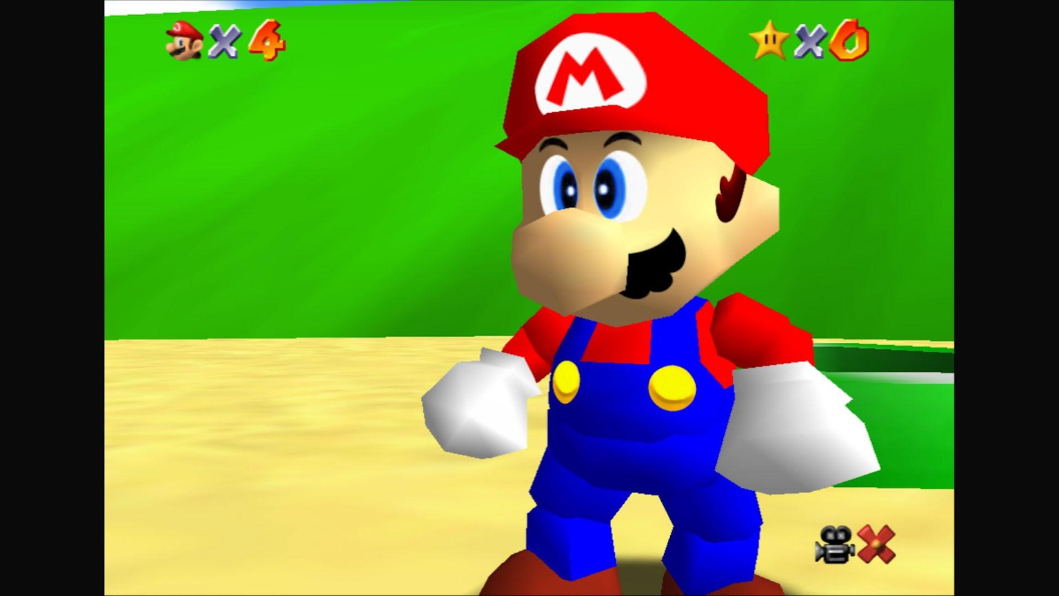 «Super Mario 64» kommt im Oldschool-Format 4:3 daher.