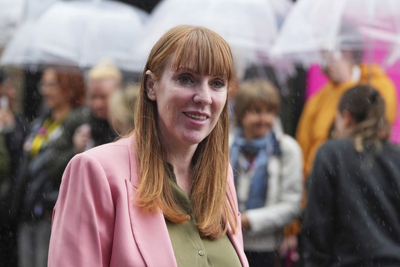 FILE - Angela Rayner, Britain&#039;s Deputy Prime Minister, attends the South by SouthWest London (SXSW London), a culture, technology and creativity festival in Shoreditch, London, Thursday, June 5,  ...
