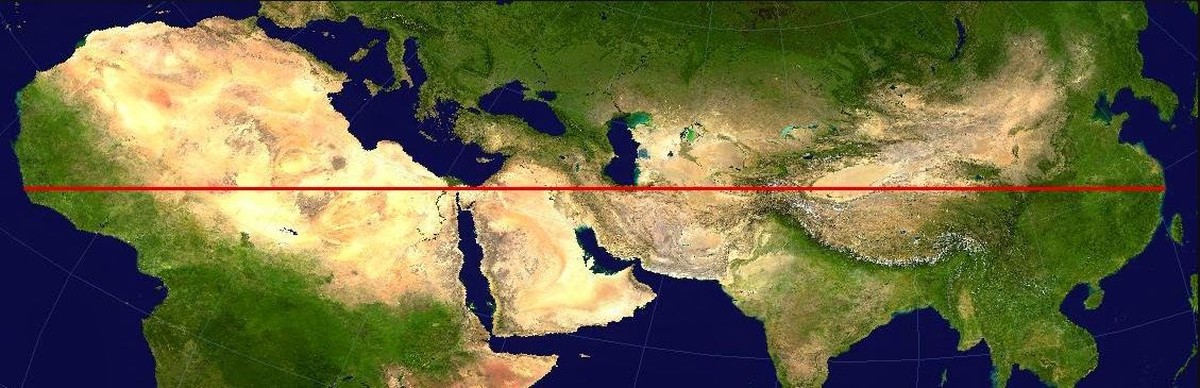 Längste gerade und nur auf Land verlaufende Strecke der Welt