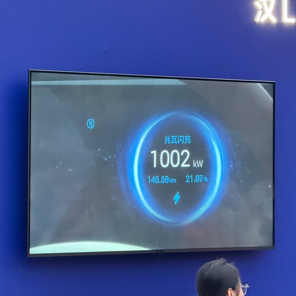BYDs neue «Super-E-Plattform» erreicht nach Angaben des Herstellers Spitzen-Ladeleistungen von 1000 kW.