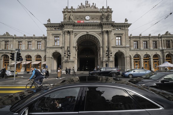 Blick auf die Instandsetzung der historischen Bausubstanz am Suedtrakt des Zuerich HB, aufgenommen am Montag, 30. Oktober 2023 in Zuerich. Das Generalsanierungsprojekt ist nun abgeschlossen und die er ...