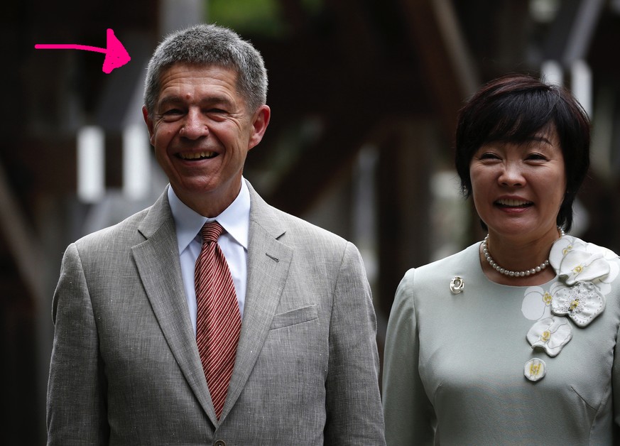 Mit Akie Abe, Gattin des japanischen Premiers Shinzo Abe.