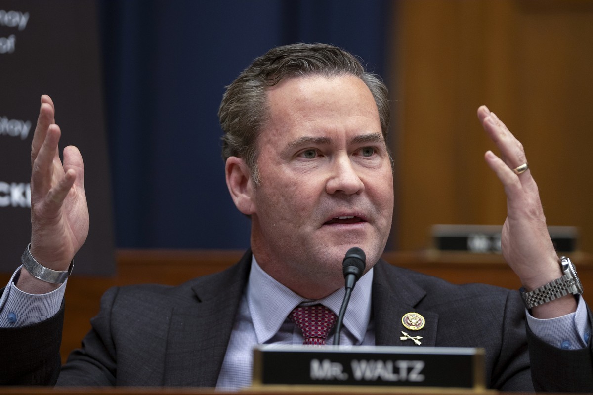 Rep. Mike Waltz, R-Fla., speaks during a hearing of the House Armed Services Committee with Secretary of Defense Lloyd Austin on Capitol Hill, Thursday, Feb. 29, 2024, in Washington. (AP Photo/Mark Sc ...