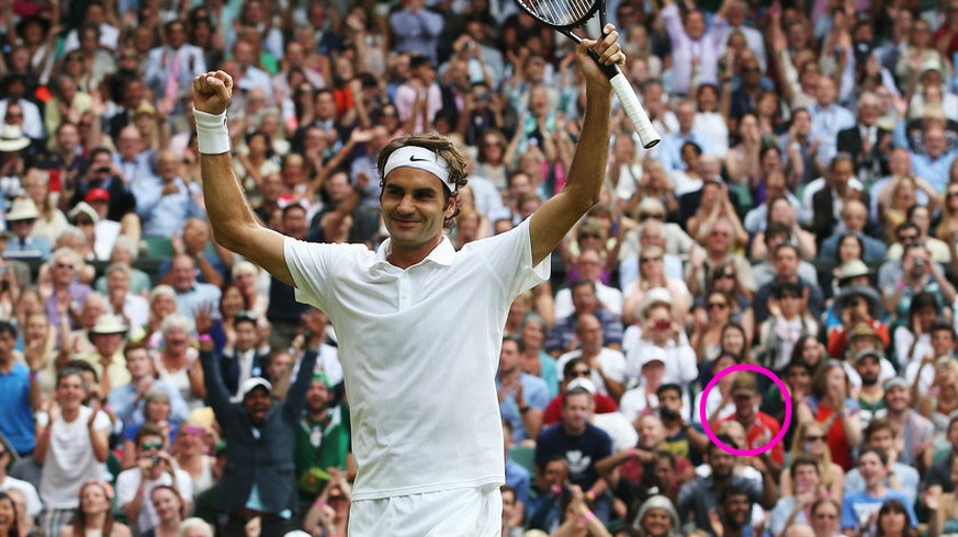 Unser Reto im Publikum: Für Federer eine der schönsten Erinnerungen.