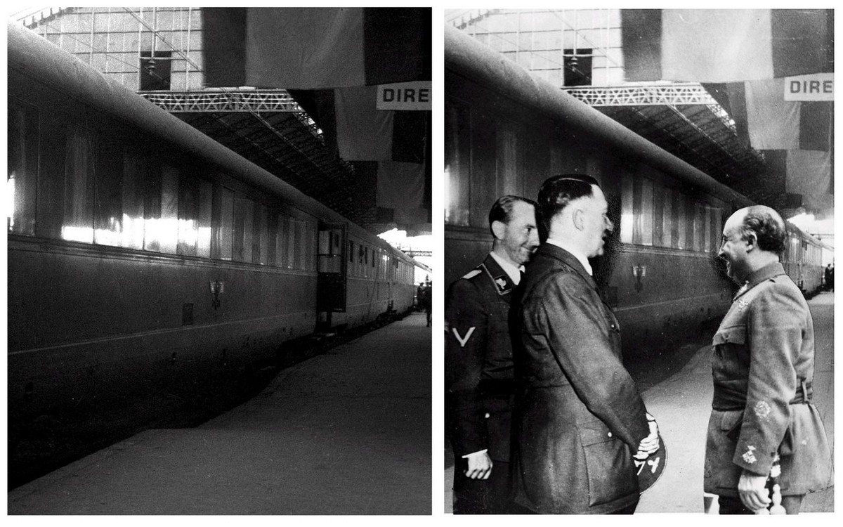 Das berühmte «Hendaye-Treffen» zwischen den beiden Dikatoren Francisco Franco und Adolf Hitler.