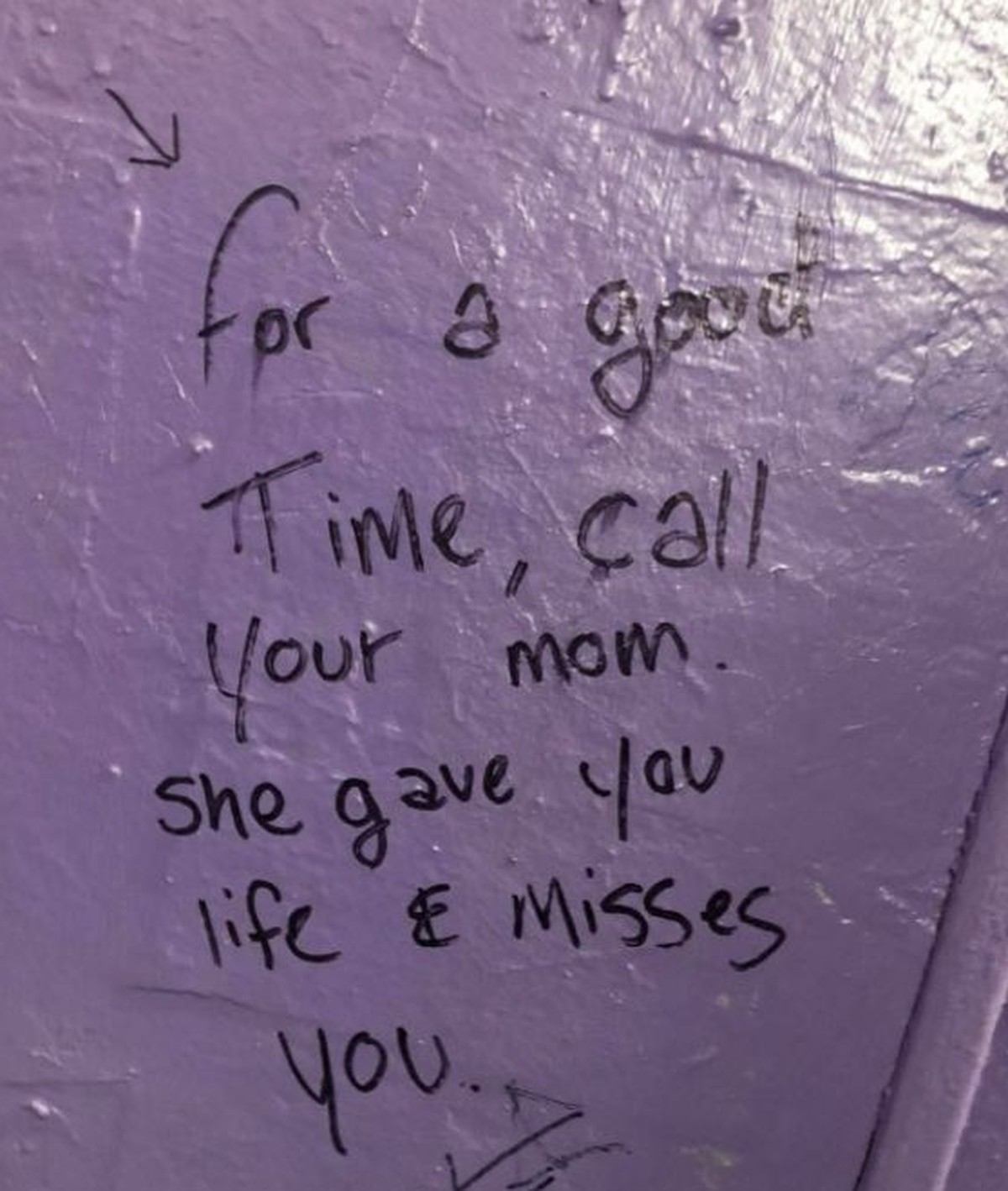 «Für eine gute Zeit ruf deine Mutter an. Sie schenkte dir das Leben und vermisst dich.»
