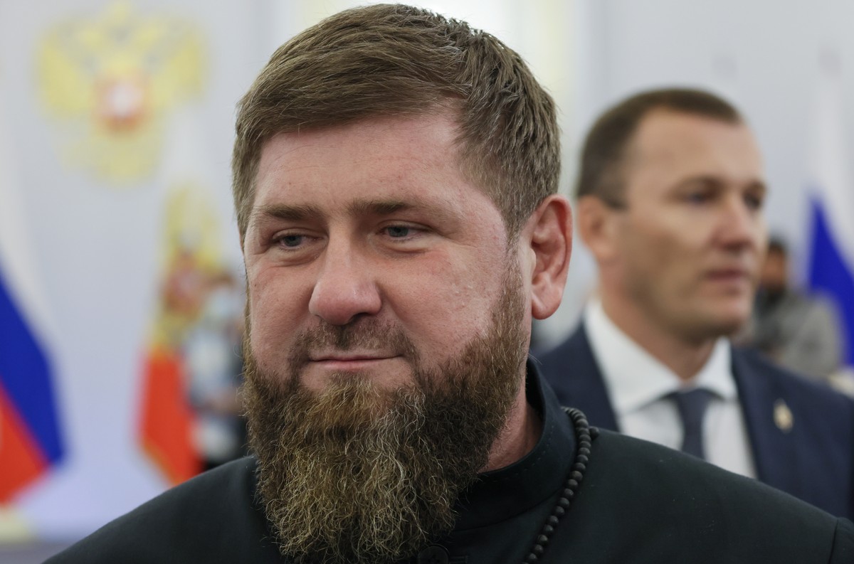Chechnya's regional leader Ramzan Kadyrov arrives to attend a ceremony to sign the treaties for four regions of Ukraine to join Russia, at the Kremlin in Moscow, Friday, Sept. 30, 2022. The signi ...