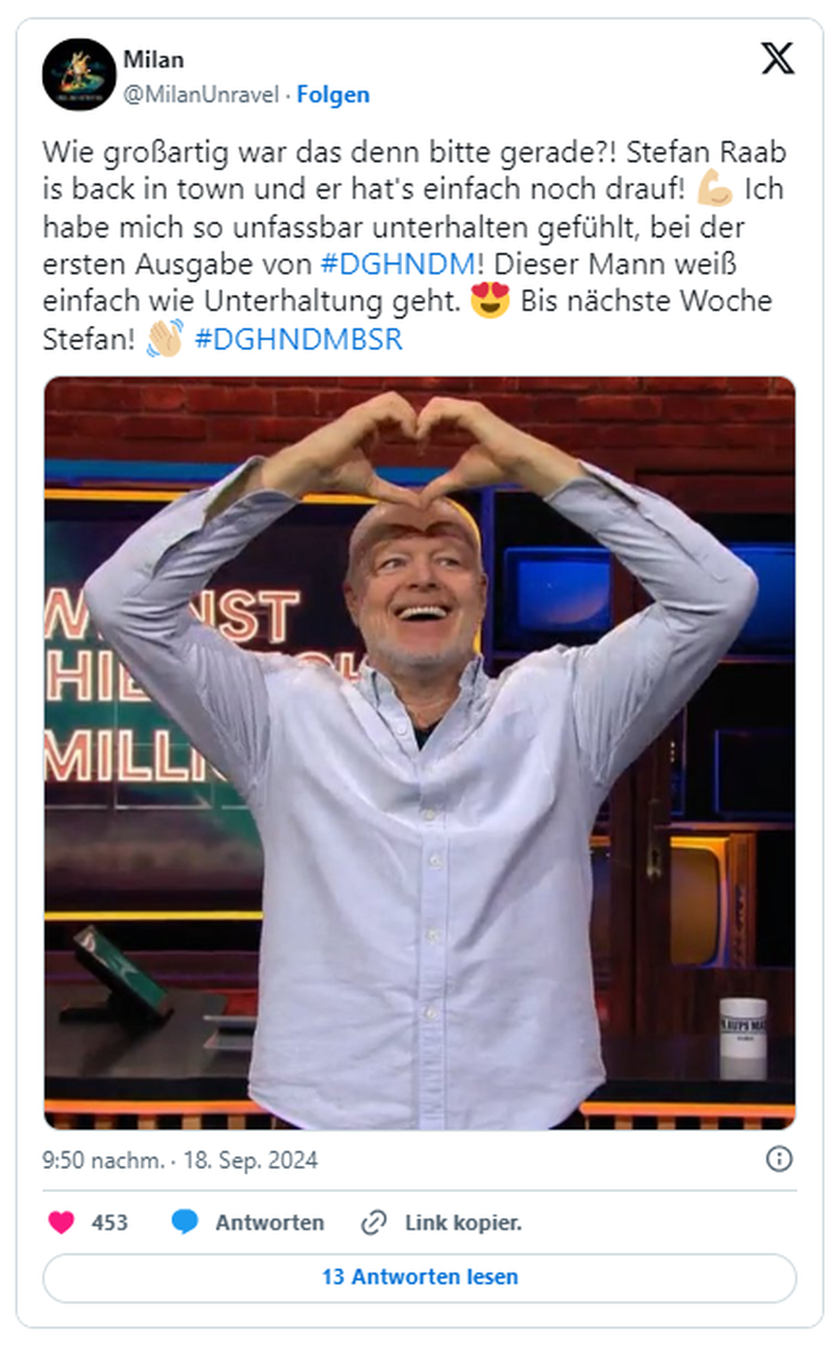Die besten Raab Reaktionen zur neuen Sendung
