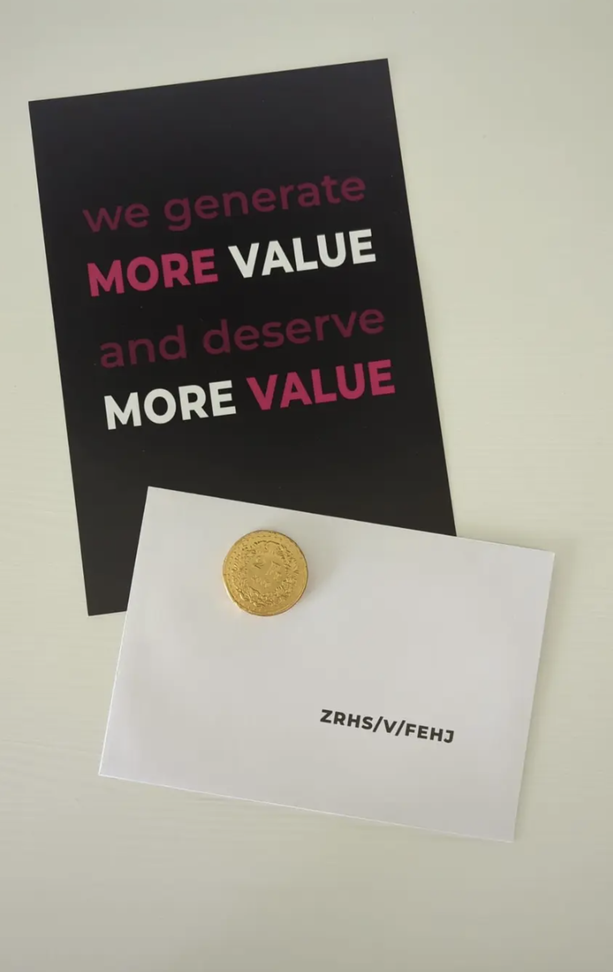 Cadeau envoyé aux hôtesses et steward de Swiss