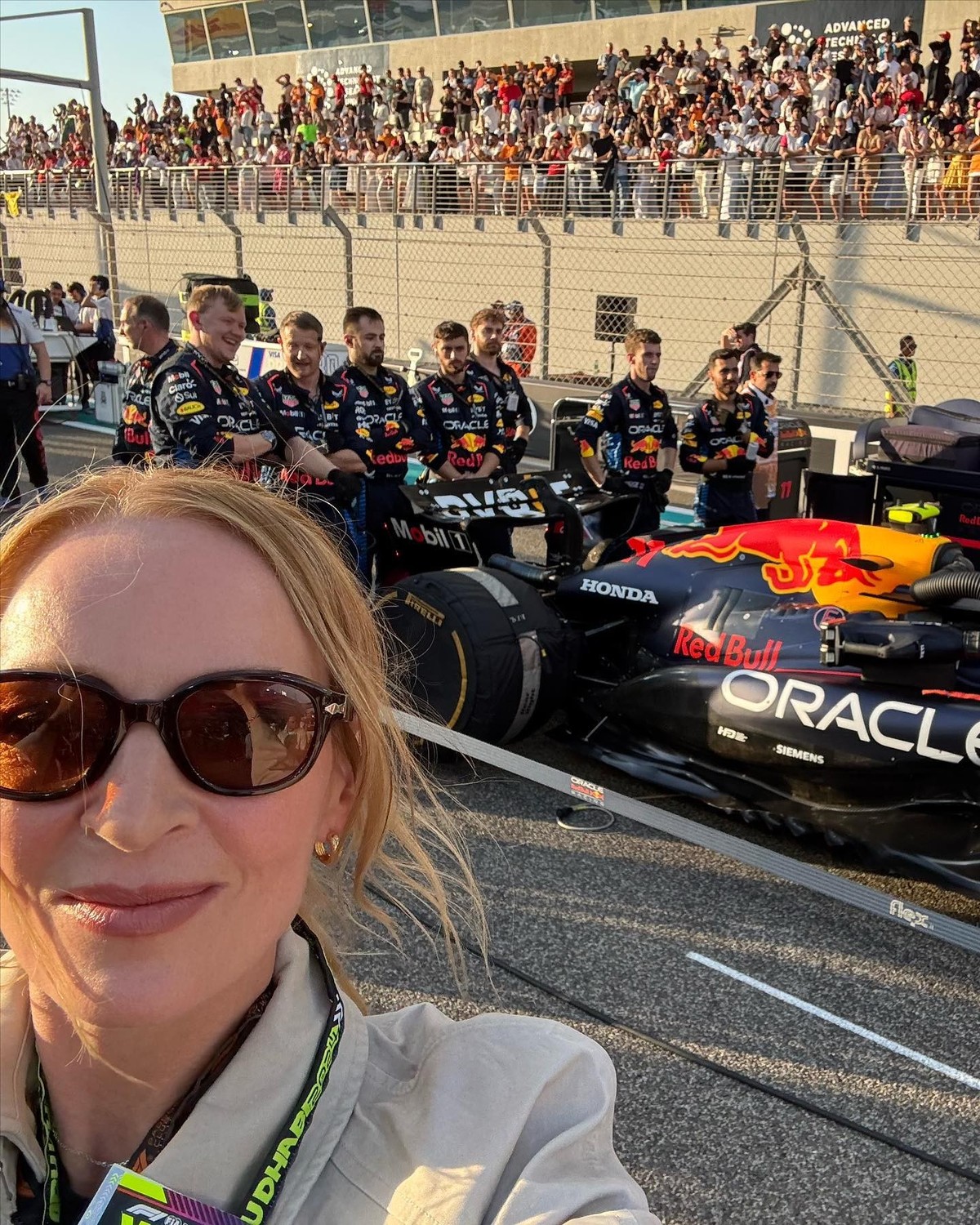 Uma Thurman au Grand Prix d'Abu Dhabi