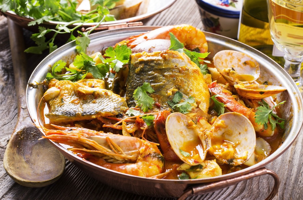 cataplana meeresfrüchte vongole fisch essen food portugal portugiesisch