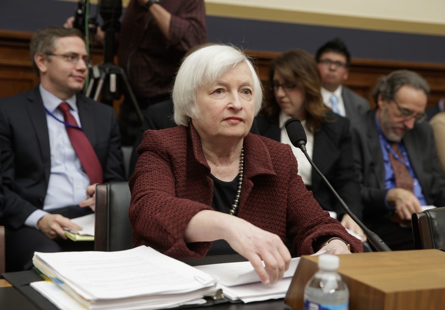 Federal Reserve Chair Janet Yellen appears on Capitol Hill in Washington, Wednesday, Feb. 15, 2017, before the House Financial Services Committee for the Fed&#039;s semi-annual Monetary Policy Report  ...