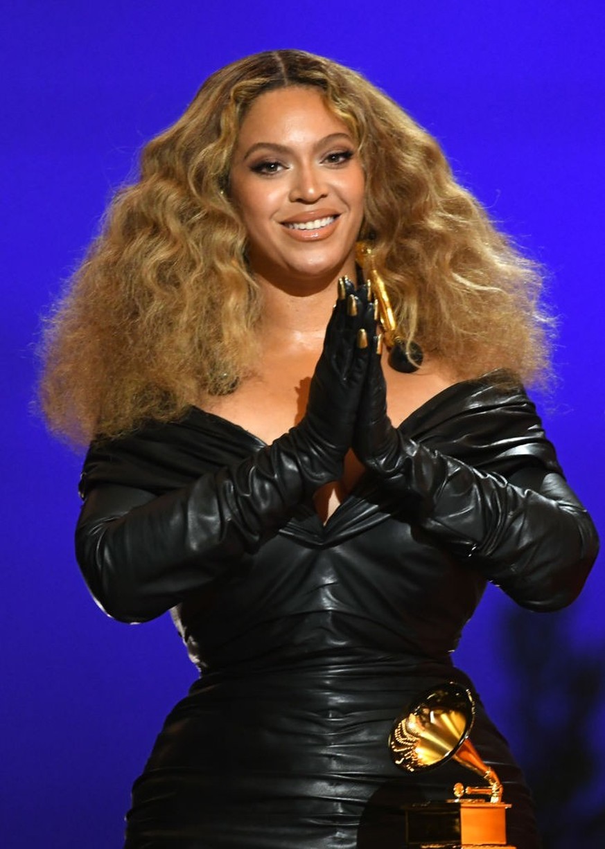 LOS ANGELES, CALIFORNIA - MARCH 14: Beyoncé accepts the Best Rap Performance award for &#039;Savage&#039; onstage during the 63rd Annual GRAMMY Awards at Los Angeles Convention Center on March 14, 202 ...