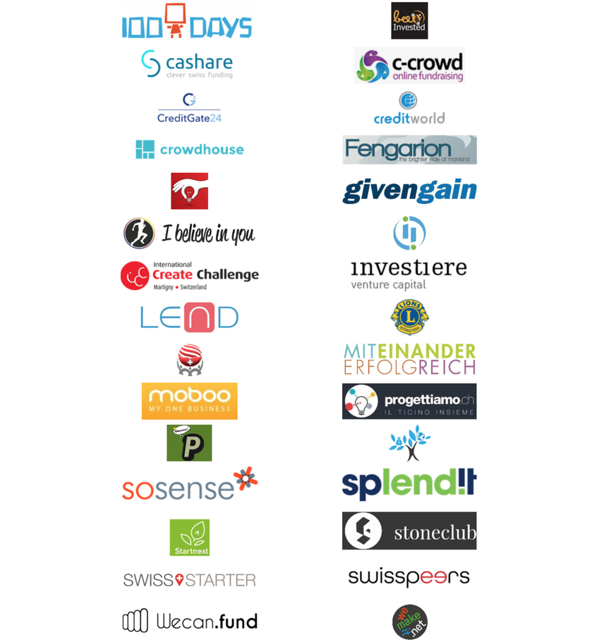 Die grössten internationalen Player, Kickstarter, Indiegogo und Co. fehlen.