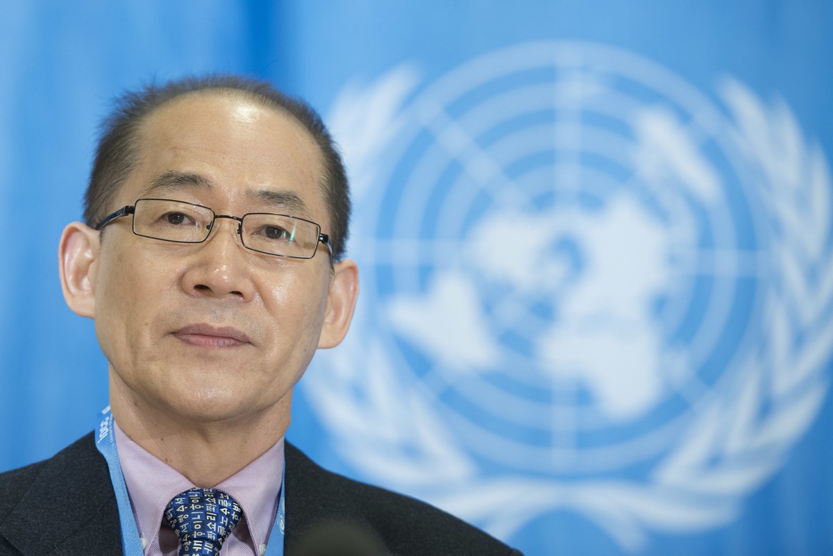 Hoesung Lee, new chairman Intergovernmental Panel on Climate Change (IPCC), speaks during a press conference about the IPCC's plans for 2017 at the European headquarters of the United Nations, in ...
