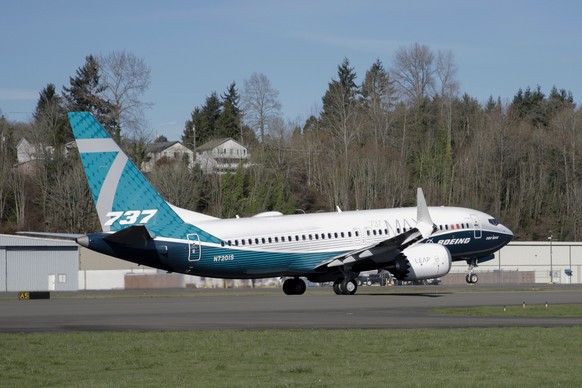 FILE - A Boeing 737 MAX 7 takes off on its first flight on March 16, 2018, in Renton, Wash. (AP Photo/Jason Redmond, File)
Boeing New Plane Approved