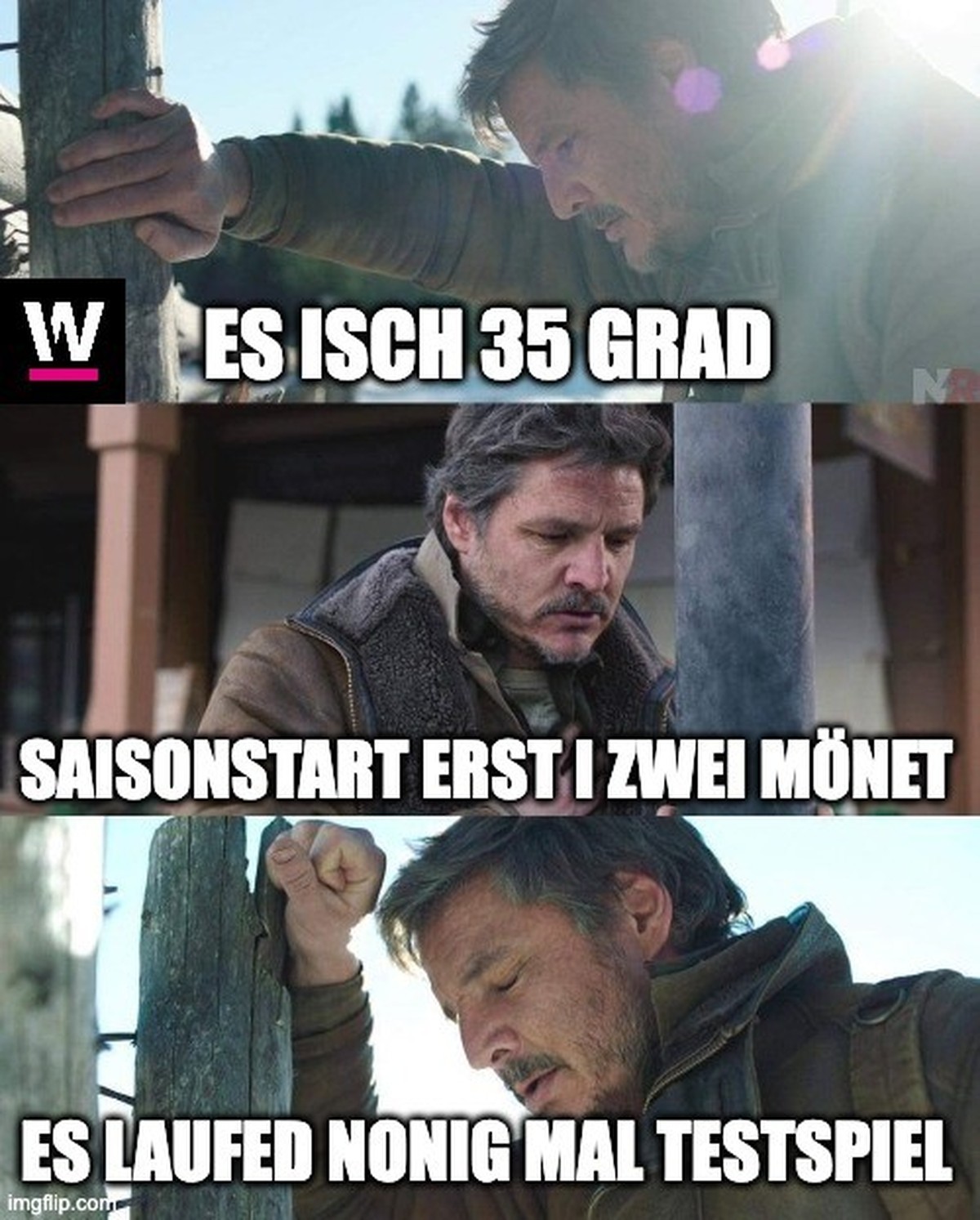 Meme: Die Tragödie eines Hockey-Fans im Sommer.