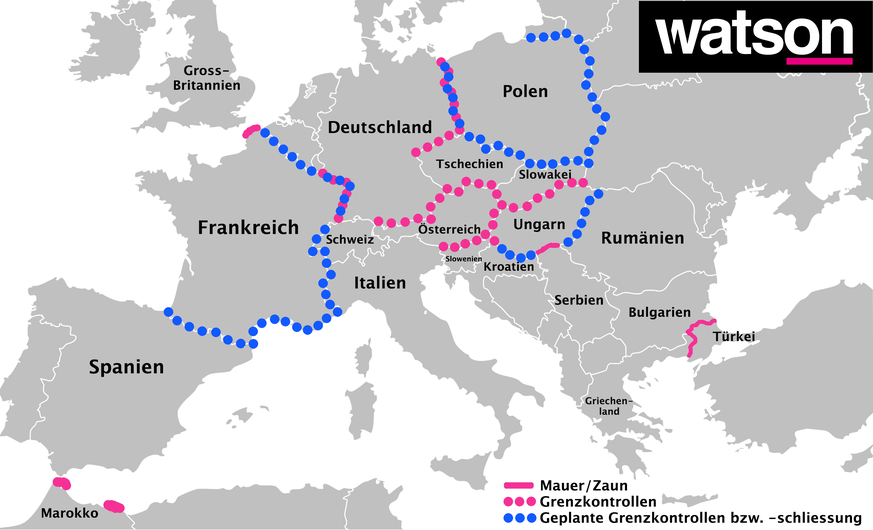Europa-Karte: Diese Länder schliessen ihre Grenzen - watson