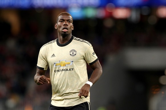 epa07714325 Paul Pogba of Manchester United during the Perth Glory and Manchester United football friendly match at Optus Stadium in Perth, Australia, 13 July 2019. EPA/RICHARD WAINWRIGHT EDITORIAL US ...