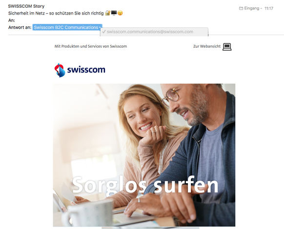 Swisscom war Ã¼ber eine Stunde down â nun lÃ¤uft das Internet wieder\nHabe gerade Werbung der Swisscom bekommen.
Also Sinn fÃ¼r Humor haben sie ja.
ð