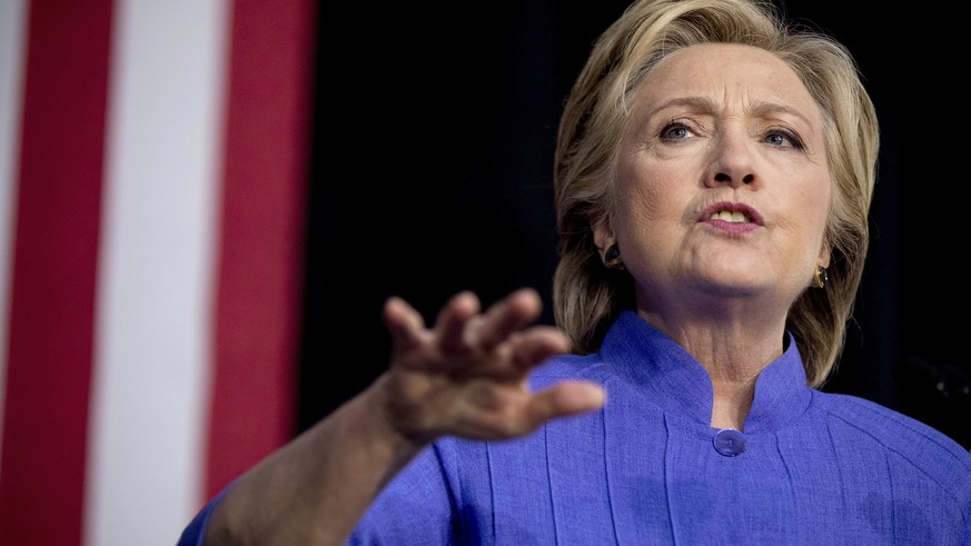 Democratic presidential candidate Hillary Clinton speaks at a rally and concert at The Manor Complex in Wilton Manors, Fla., Sunday, Oct. 30, 2016. (AP Photo/Andrew Harnik)