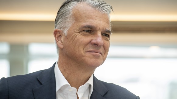 Der CEO der UBS, Sergio Ermotti anlaesslich des Swiss Media Forum vom Freitag, 12. Mai 2023 im KKL in Luzern. (KEYSTONE/Urs Flueeler)
