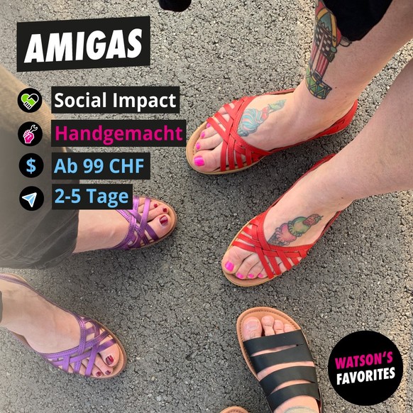 Die handgemachten Amigas Sandals in unterschiedlichen Variationen.